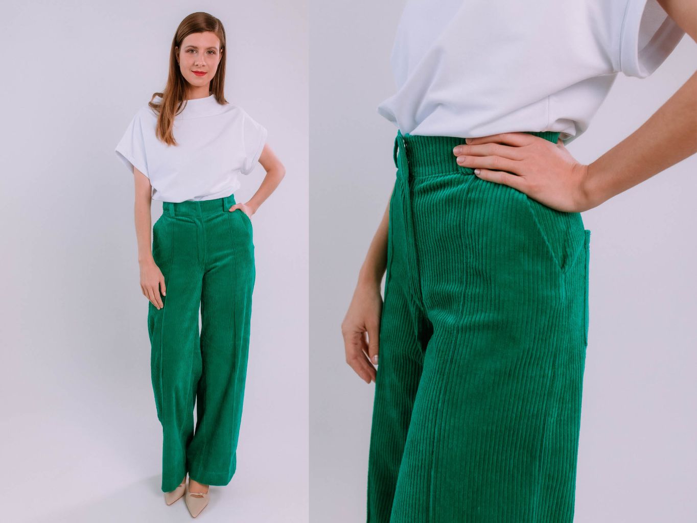 nohavice cordy zelene (10)